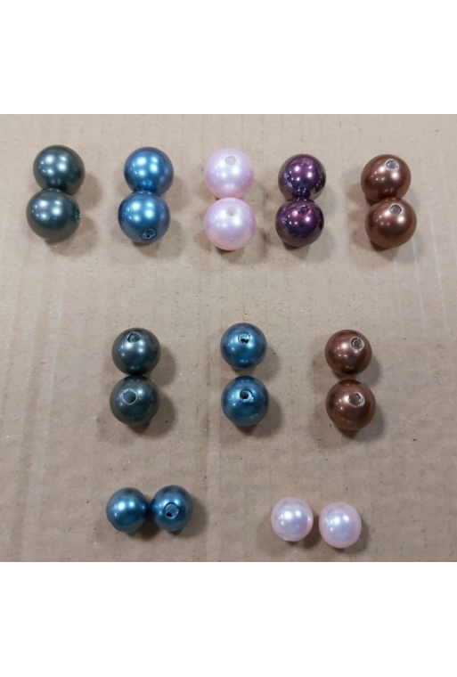 LOTE PERLAS NACAR AGUJERO 2.5mm ( 20unidades)