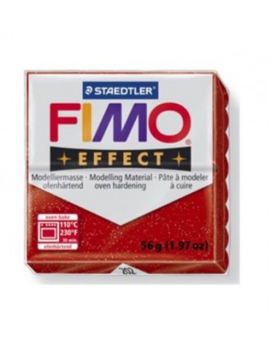 FIMO EFFECT (56gr.) COLOR 202 ROJO PURPURINA