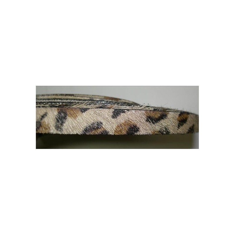 TIRETA PLANA PELO DE POTRO AUTENTICO  10MM LEOPARDO