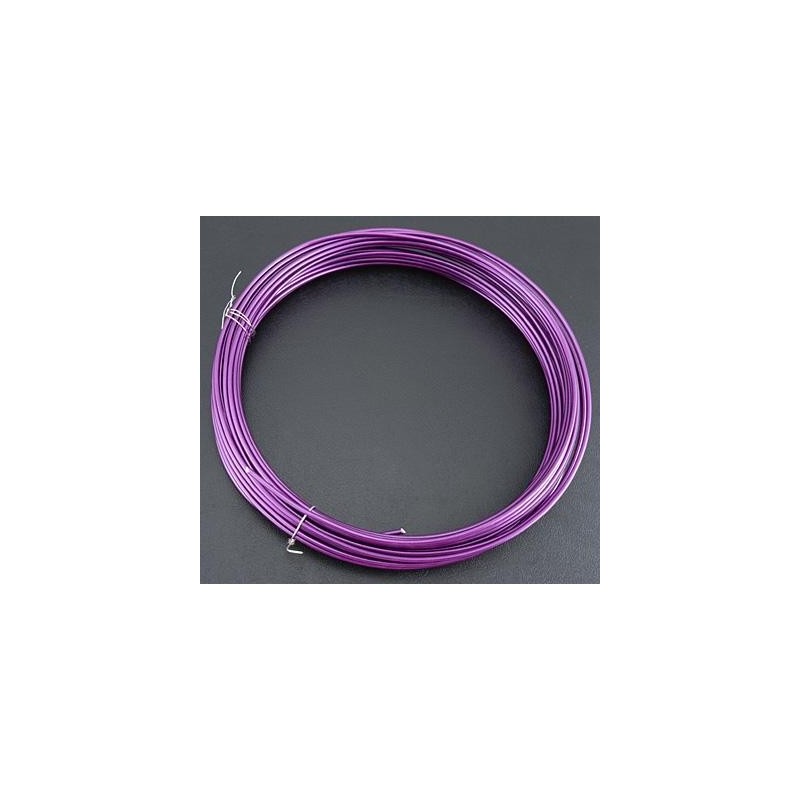 CABLE ALUMINIO 2mm (12Mt) 100gr. MORADO