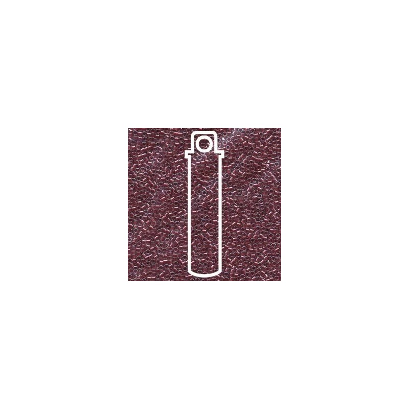 TUBO MIYUKI DELICA 11/0 Nº 924 (7,2gr) CRYSTAL SPARKLING CRANBERRY LINED