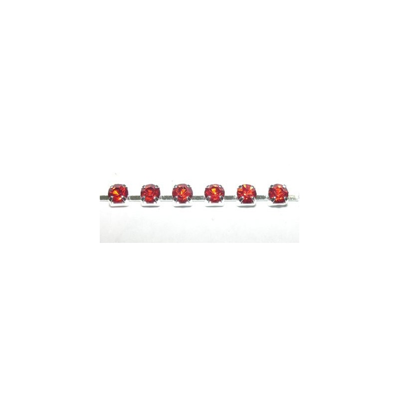 CADENA STRASS 2mm ROJO RSB350/02