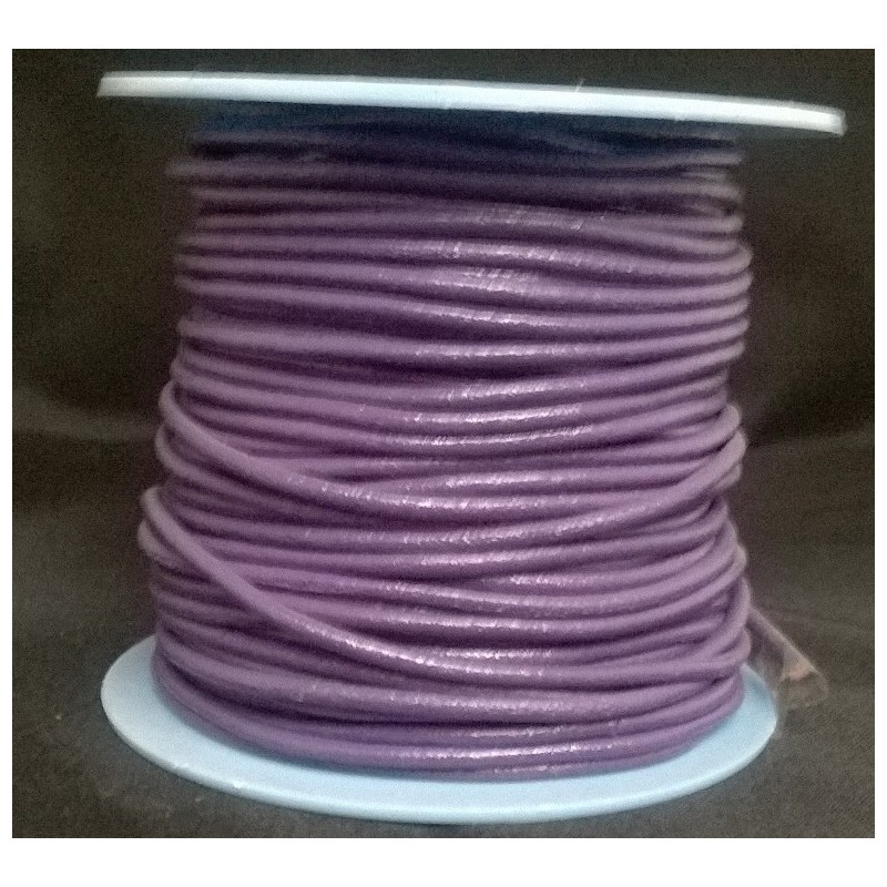 ROLLO 25MTS. CORDON CUERO NACIONAL 1.5 mm.MORADO