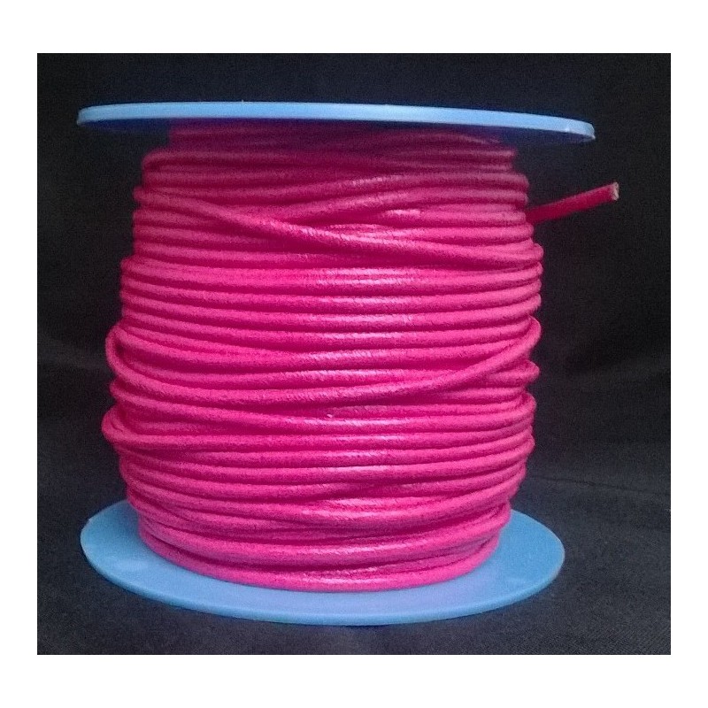 ROLLO 25MTS. CORDON CUERO NACIONAL 1.5 mm.FUCHSIA